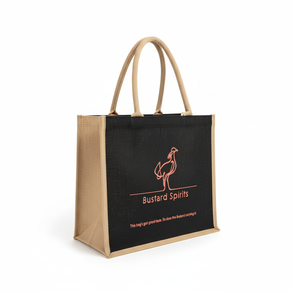 Bustard Spirits Canvas Bag Angled Product Shot