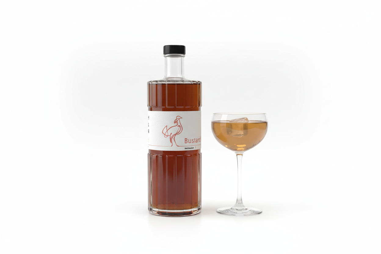 Bustard Spirits Cabernet Spiced Rum with Lighter Cocktail